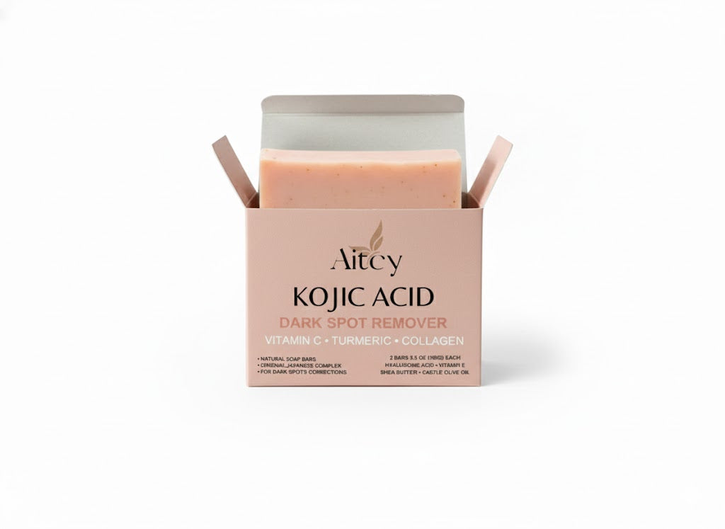 Kojic Acid & Turmeric Brightening Soap – Fade Dark Spots, Hyperpigmentation Corrector, Clear & Radiant Skin Bar