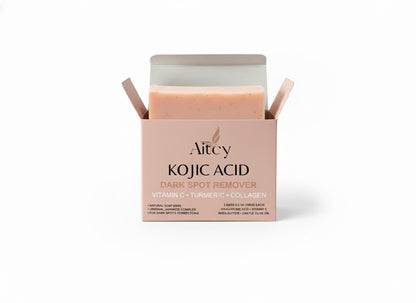 Kojic Acid & Turmeric Brightening Soap – Fade Dark Spots, Hyperpigmentation Corrector, Clear & Radiant Skin Bar
