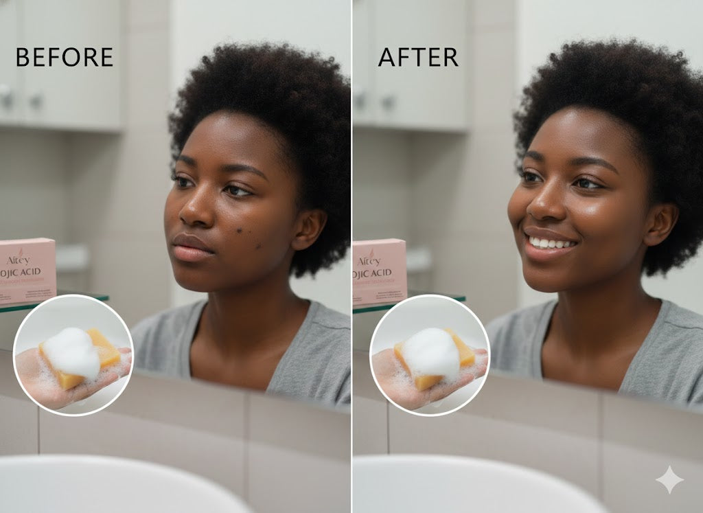 Kojic Acid & Turmeric Brightening Soap – Fade Dark Spots, Hyperpigmentation Corrector, Clear & Radiant Skin Bar